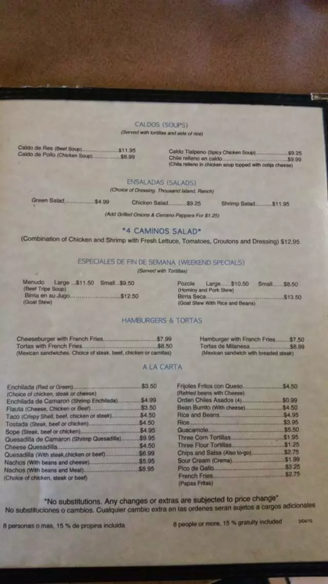 4 Caminos Restaurant