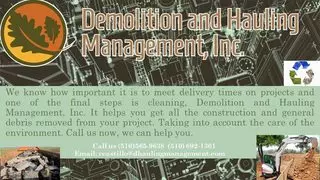 Demolition And Hauling Management