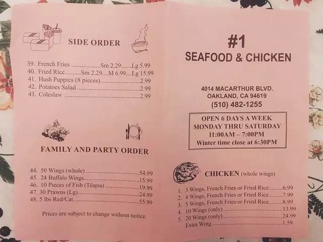 1 Seafood and Chicken Restaurant
