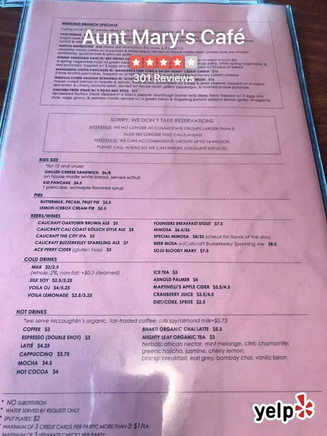 Aunt Mary’s Café